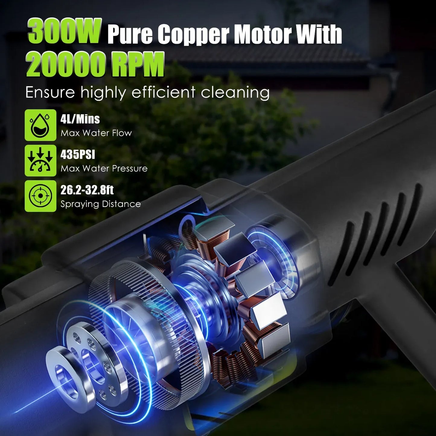 JetMax™ 435PSI Cordless Pressure Washer